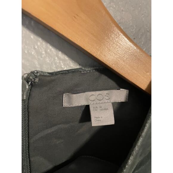 COS Green Velvet Dress - Picture 2 of 9